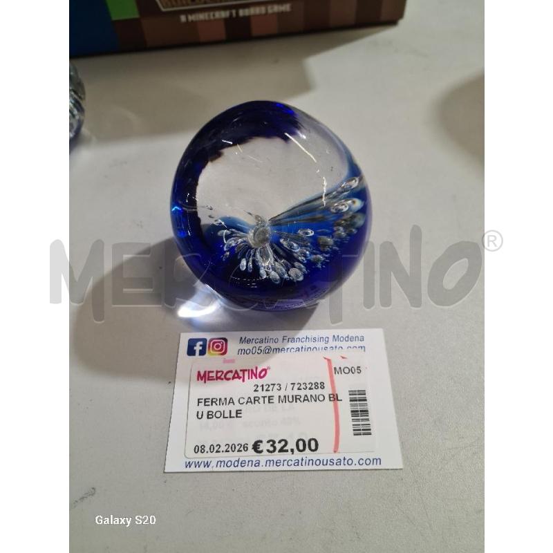 FERMA CARTE MURANO BLU BOLLE | Mercatino dell'Usato Modena 1