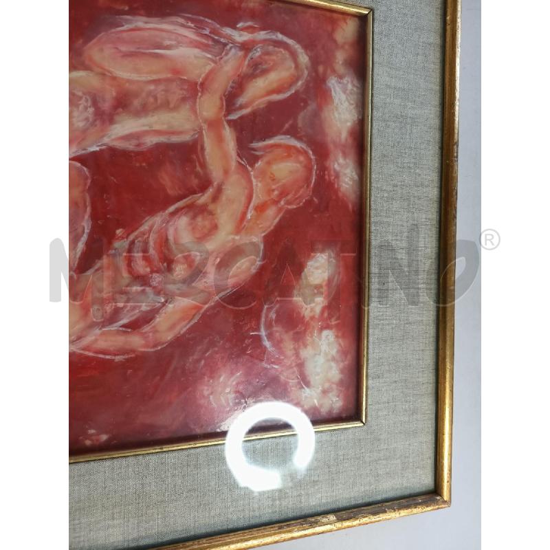 FIGURE MASCHILI ROSSE OLIO HASTIANATTE ALLARO 42X58CM | Mercatino dell'Usato Modena 5
