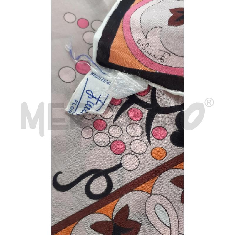 FOULARD EMILIO PUCCI FANTASIA ROSA NERO | Mercatino dell'Usato Modena 2