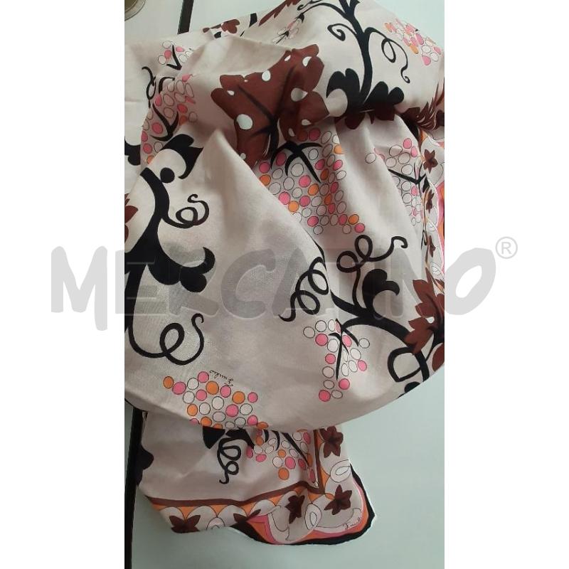 FOULARD EMILIO PUCCI FANTASIA ROSA NERO | Mercatino dell'Usato Modena 4