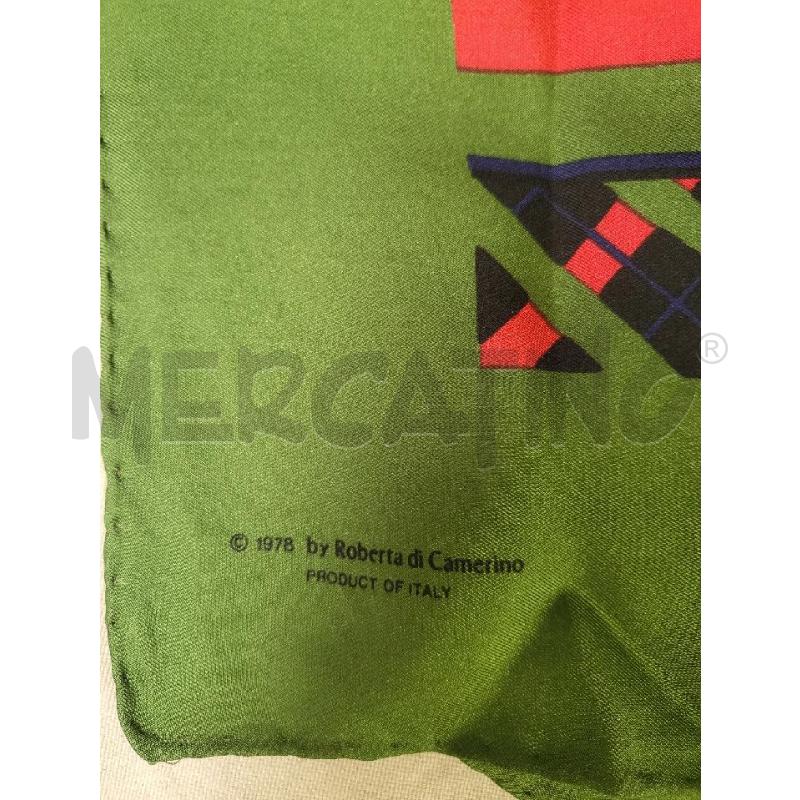 FOULARD FANTA ROSSO VERDE ROBERTA CAMERINO | Mercatino dell'Usato Modena 2