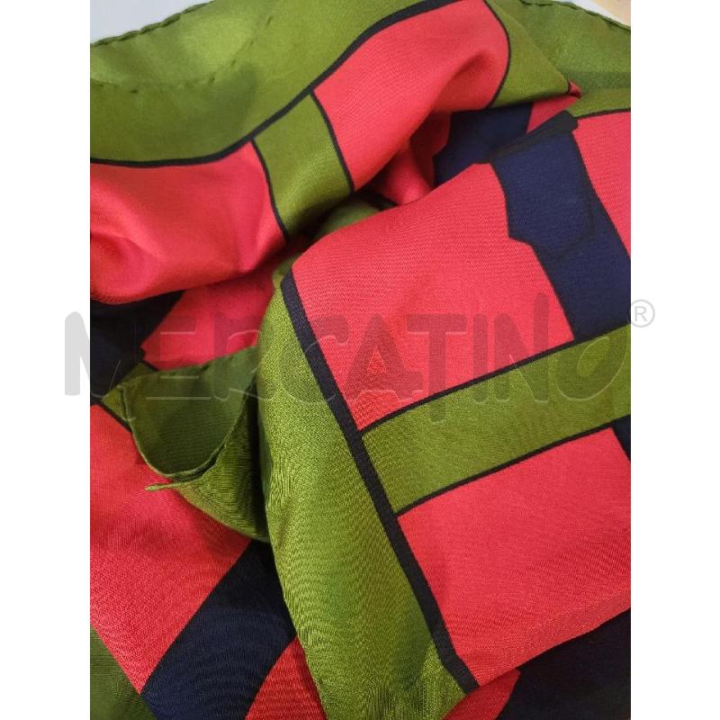 FOULARD SETA VERDE ROSSO ROBERTA CAMERINO | Mercatino dell'Usato Modena 4
