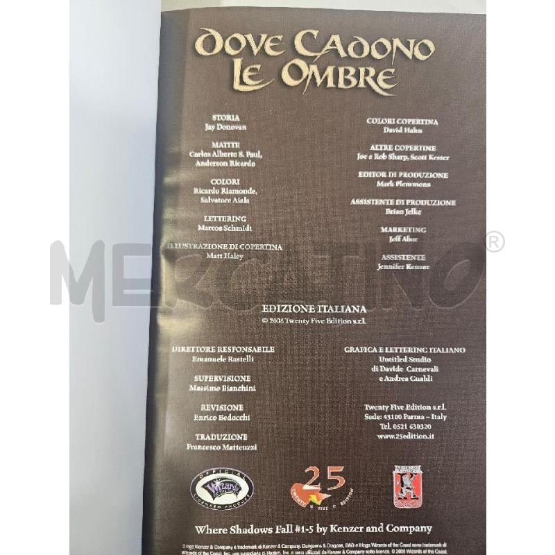 FUMETTO DUNGEONS DRAGONS DOVE CADONO LE OMBRE 25ESIMO ANNIVERSARIO | Mercatino dell'Usato Modena 3