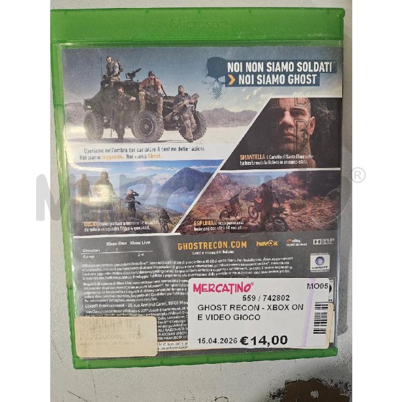 GHOST RECON - XBOX ONE VIDEO GIOCO  | Mercatino dell'Usato Modena 2