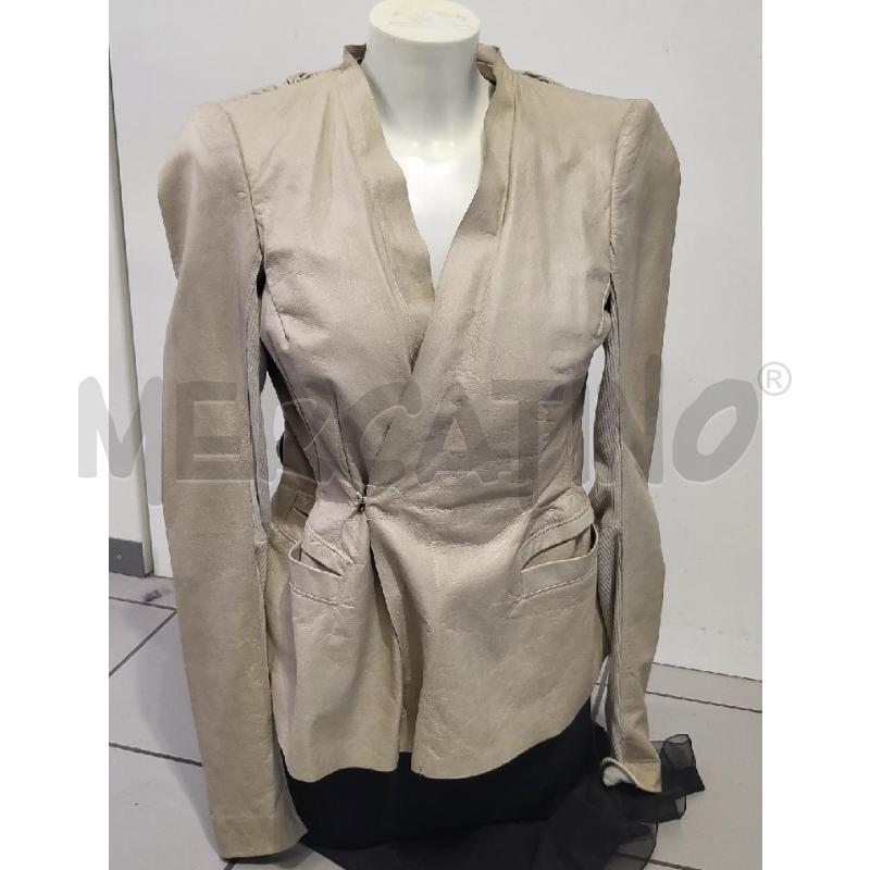 GIACCA DONNA RICK OWENS PELLE SABBIA | Mercatino dell'Usato Modena 1