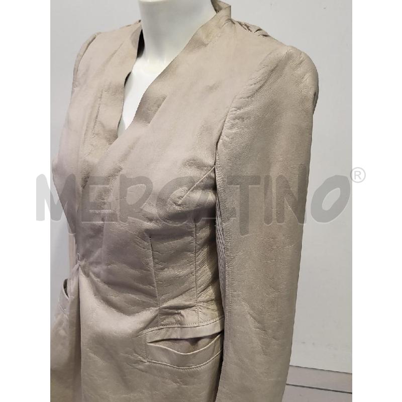 GIACCA DONNA RICK OWENS PELLE SABBIA | Mercatino dell'Usato Modena 3