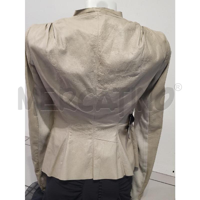 GIACCA DONNA RICK OWENS PELLE SABBIA | Mercatino dell'Usato Modena 4