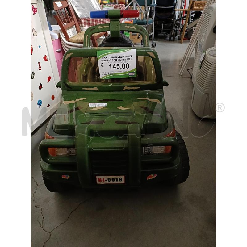 GIOCATTOLO JEEP VERDE ELETRIC CON RETRO PM10  | Mercatino dell'Usato Modena 1
