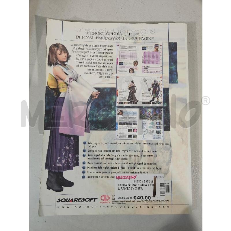 GUIDA STRATEGICA FINAL FANTASY X ITA SQUARESOFT | Mercatino dell'Usato Modena 3