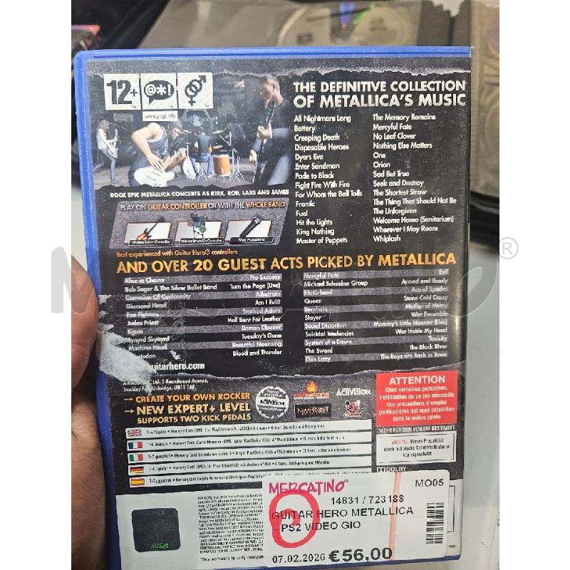 GUITAR HERO METALLICA - PS2 VIDEO GIOCO  | Mercatino dell'Usato Modena 2