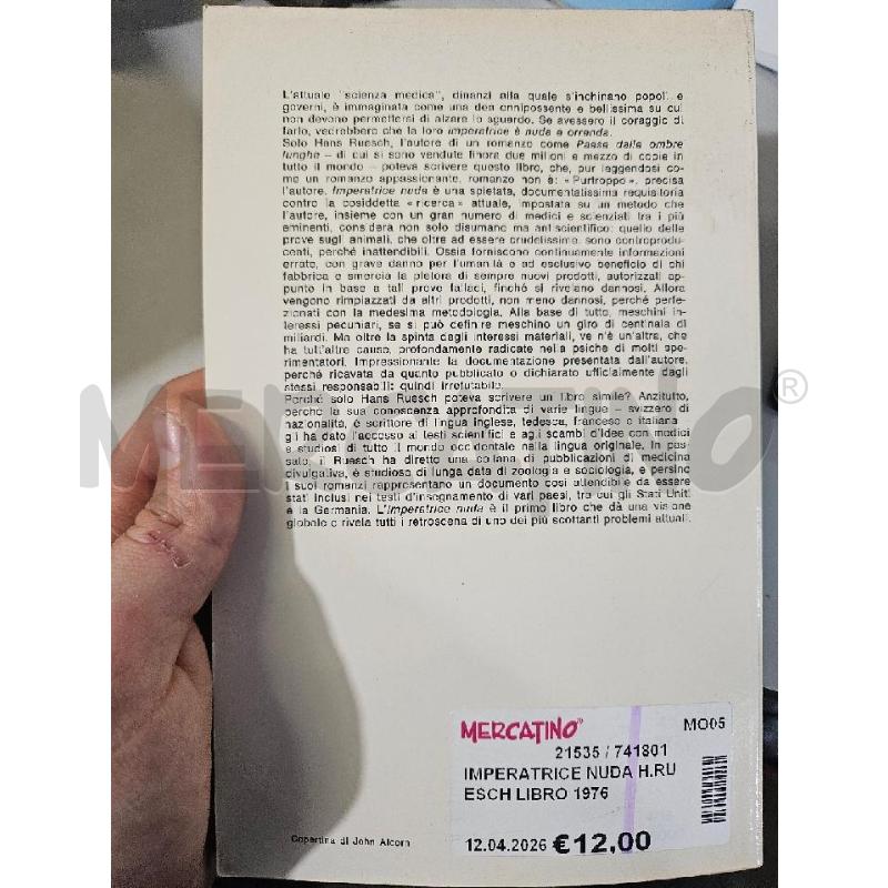 IMPERATRICE NUDA H.RUESCH LIBRO 1976 1ED RIZZOLI | Mercatino dell'Usato Modena 2