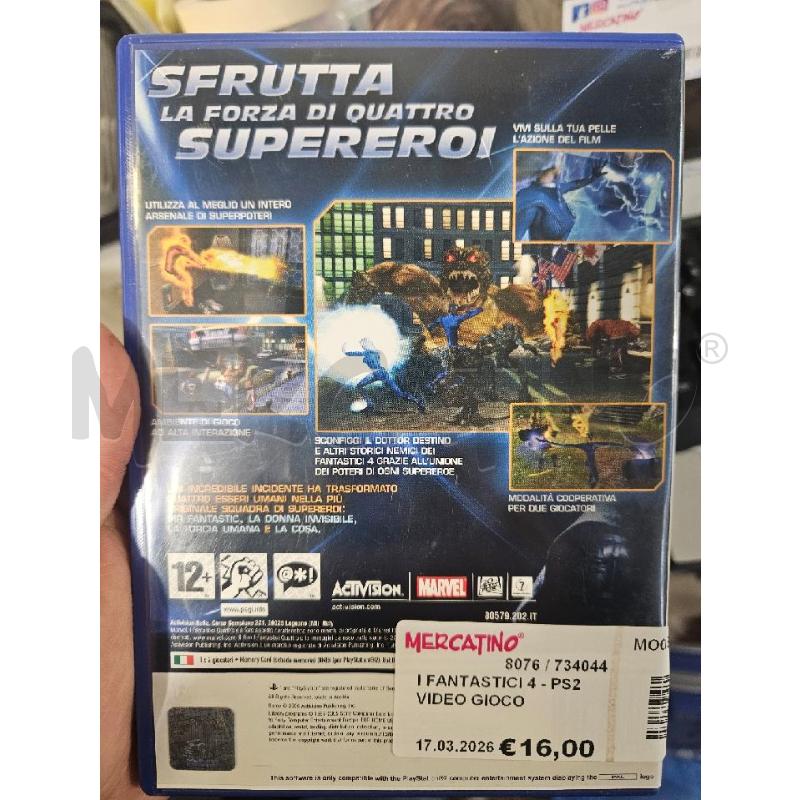 I FANTASTICI 4 - PS2 VIDEO GIOCO  | Mercatino dell'Usato Modena 2