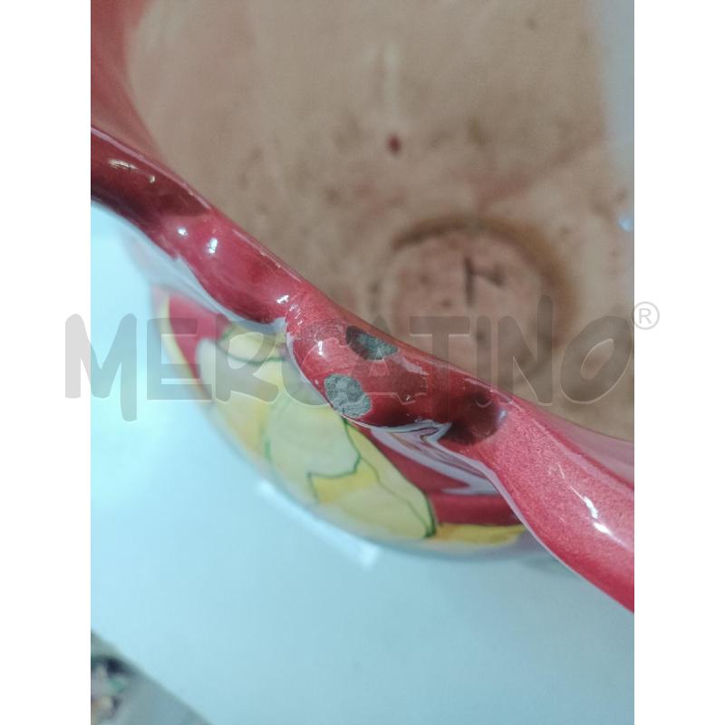 JARDINIERE MAIOLICA DELGHIN MASSIER VALLAURIS SBECCATURE 30X35CM | Mercatino dell'Usato Modena 4