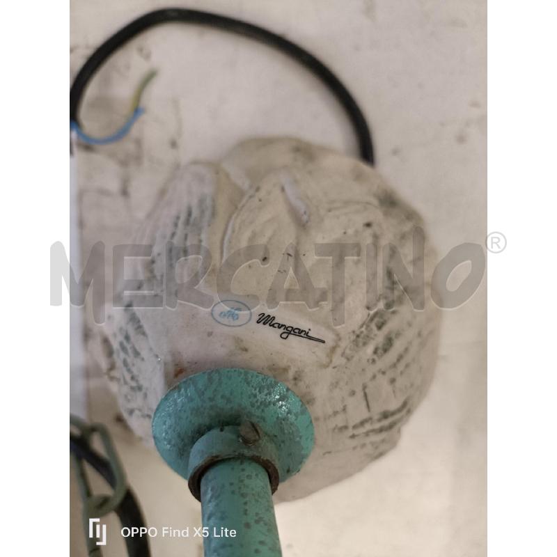LAMPADARIO 6 BRACCIA  VERDI METALLO CERAMICA MANGANI FIRENZE  | Mercatino dell'Usato Modena 2