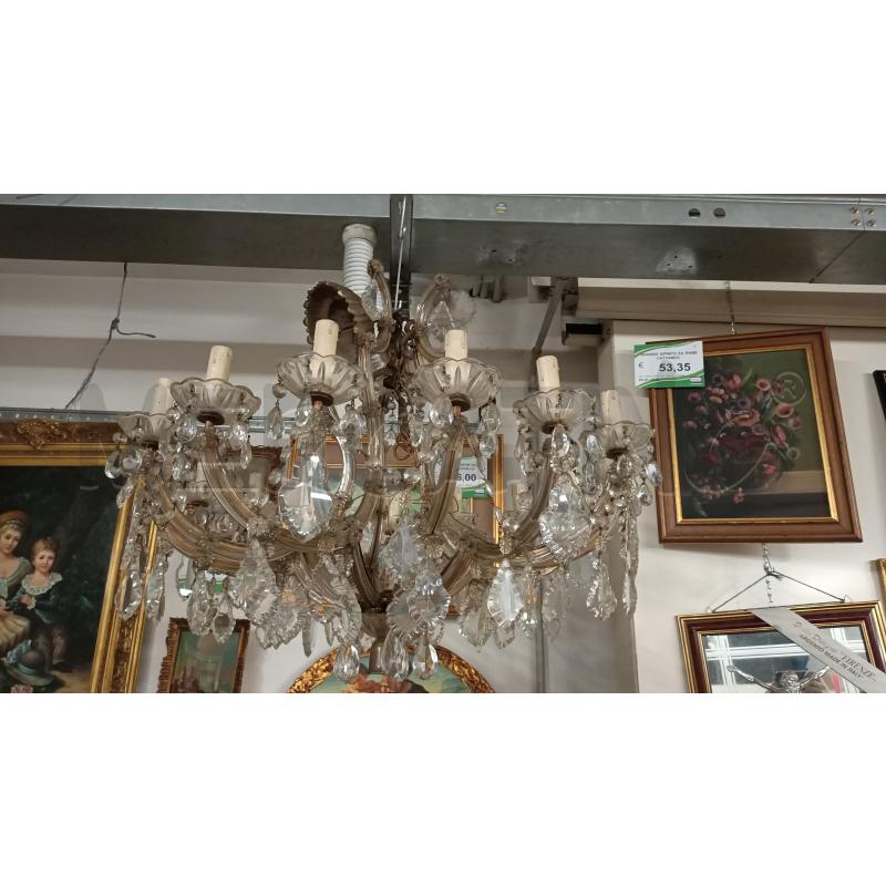 LAMPADARIO MARIA TERESA 15 BRACCI GOCCE 80CM | Mercatino dell'Usato Modena 1