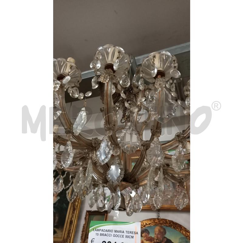 LAMPADARIO MARIA TERESA 15 BRACCI GOCCE 80CM | Mercatino dell'Usato Modena 3