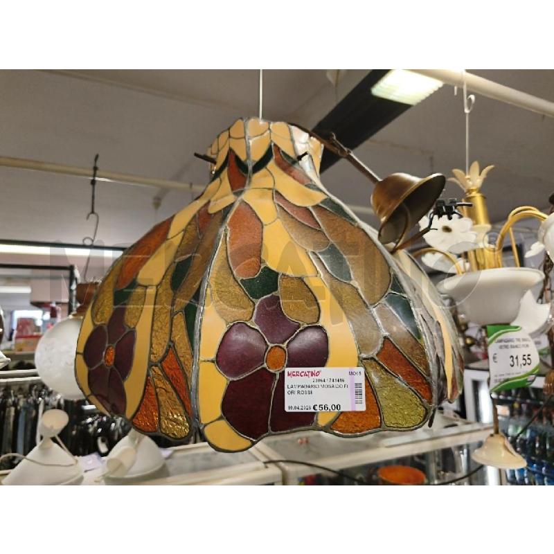 LAMPADARIO MOSAICO FIORI ROSSI | Mercatino dell'Usato Modena 2