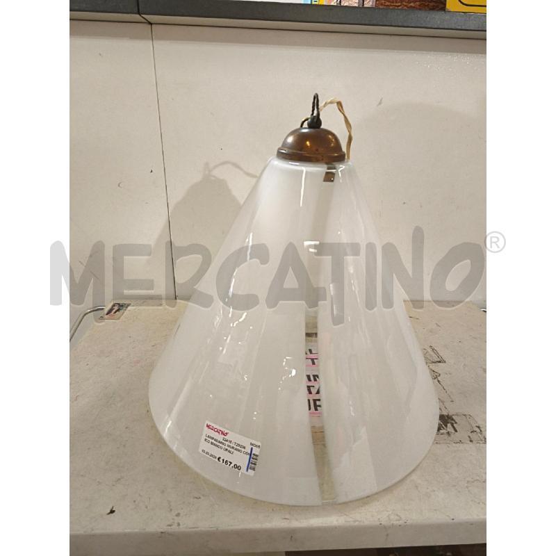 LAMPADARIO MURANO CONICO BIANCO OPALINO | Mercatino dell'Usato Modena 1