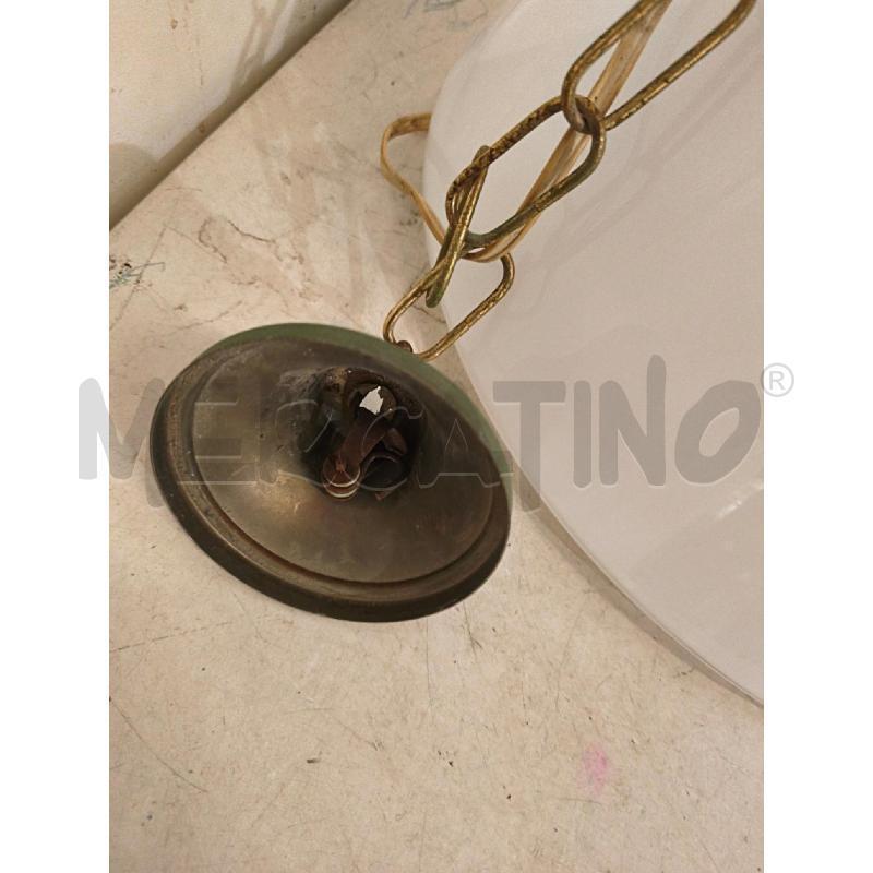 LAMPADARIO MURANO CONICO BIANCO OPALINO | Mercatino dell'Usato Modena 4