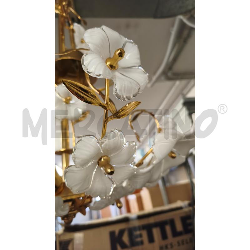 LAMPADARIO MURANO FIORI BIANCHI E OTT. | Mercatino dell'Usato Modena 4