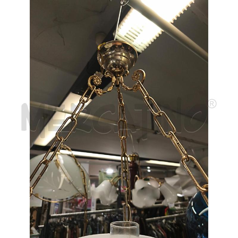 LAMPADARIO OTT. PARALUME OPALINO | Mercatino dell'Usato Modena 4