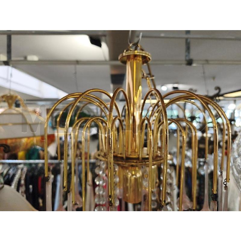 LAMPADARIO OTT.  GOCCE MURANO ROSA | Mercatino dell'Usato Modena 5