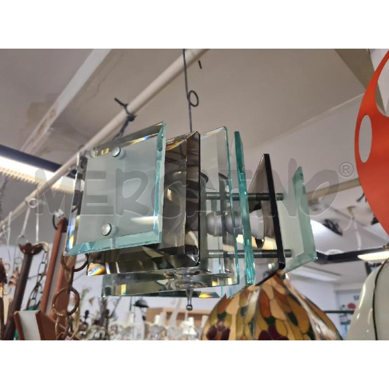 LAMPADARIO SPACE AGE CRIST. MET. CON RUGGINE | Mercatino dell'Usato Modena 1