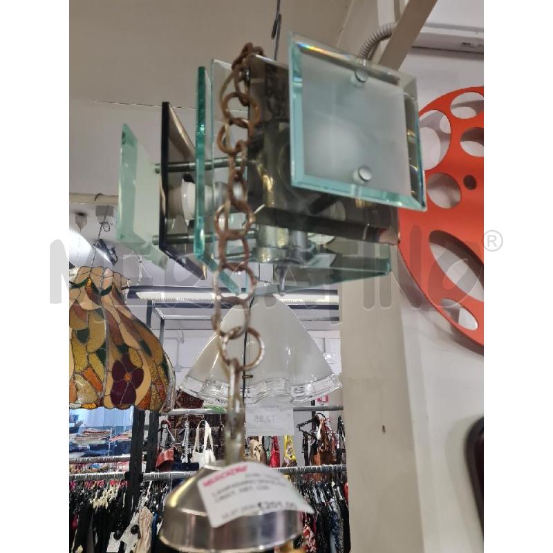 LAMPADARIO SPACE AGE CRIST. MET. CON RUGGINE | Mercatino dell'Usato Modena 2