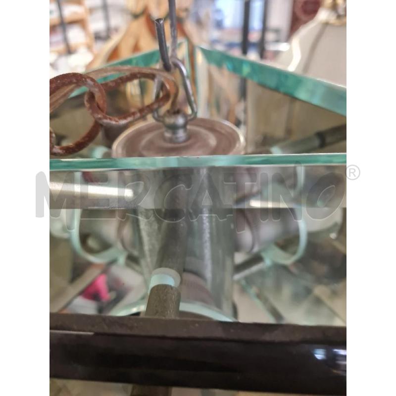 LAMPADARIO SPACE AGE CRIST. MET. CON RUGGINE | Mercatino dell'Usato Modena 4