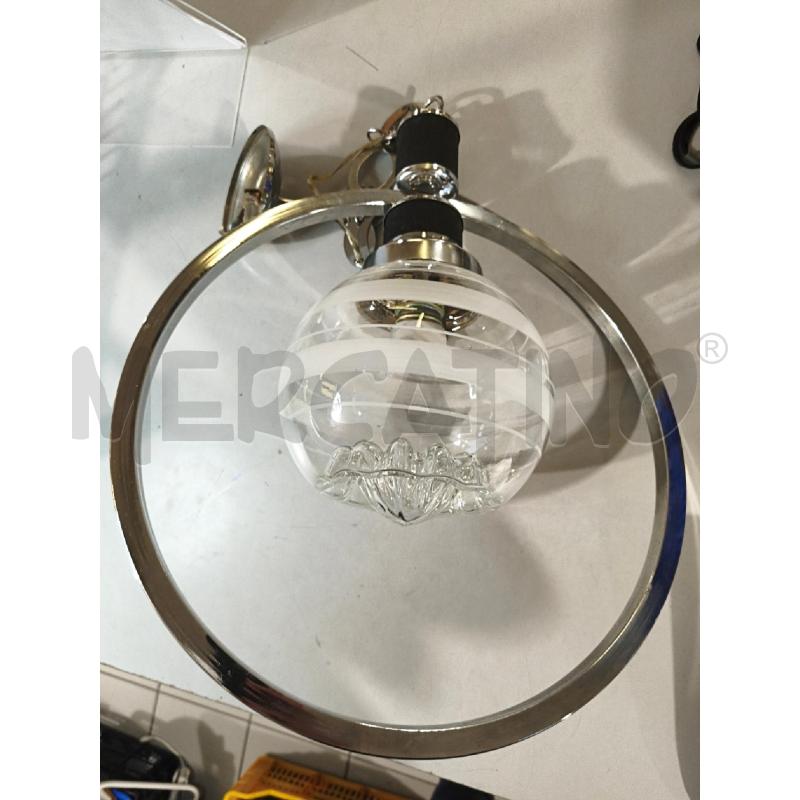 LAMPADARIO SPACE AGE MET. VETRO 40CM | Mercatino dell'Usato Modena 1