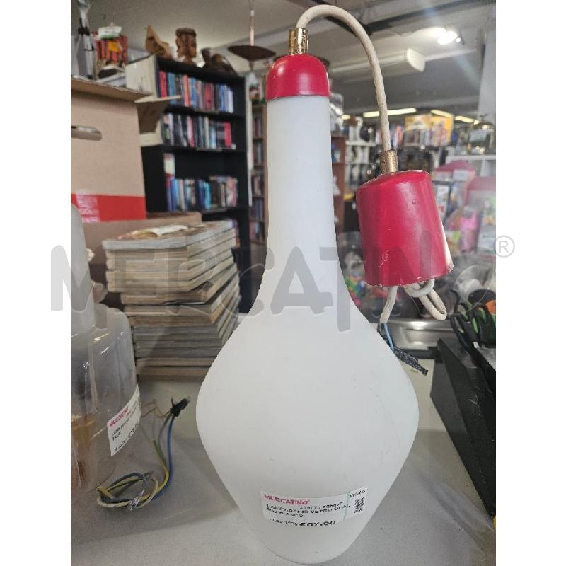 LAMPADARIO VETRO OPALINO BIANCO | Mercatino dell'Usato Modena 1