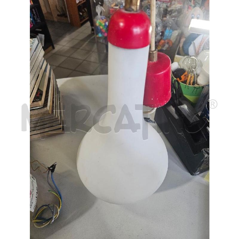 LAMPADARIO VETRO OPALINO BIANCO | Mercatino dell'Usato Modena 4