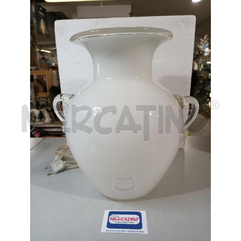 LAMPADA ANFORA MURANO 35CM BIANCA | Mercatino dell'Usato Modena 1
