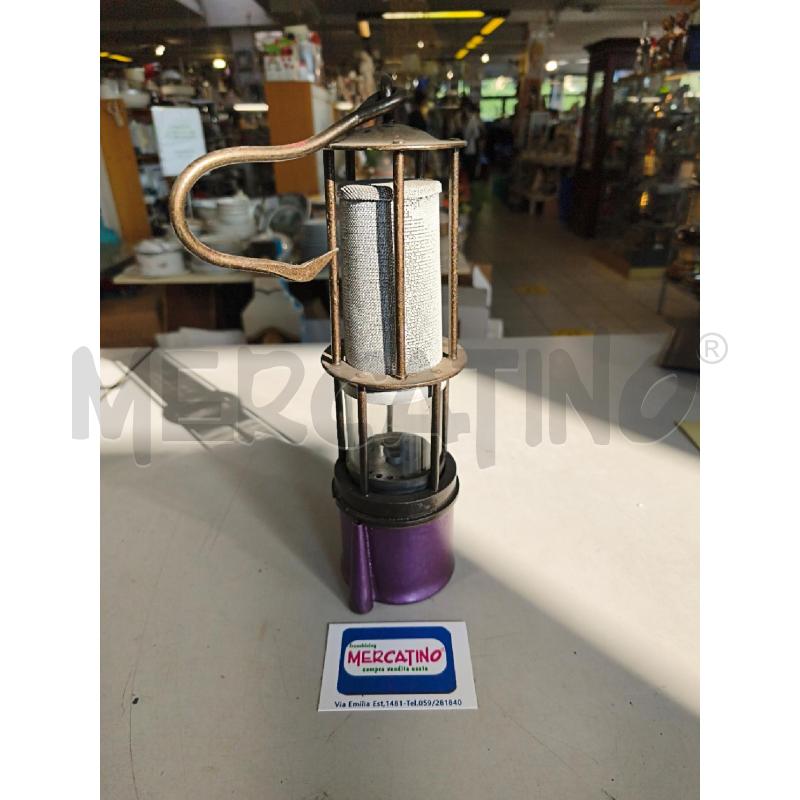 LAMPADA CARBURO DECORATIVA BASE VIOLA | Mercatino dell'Usato Modena 1