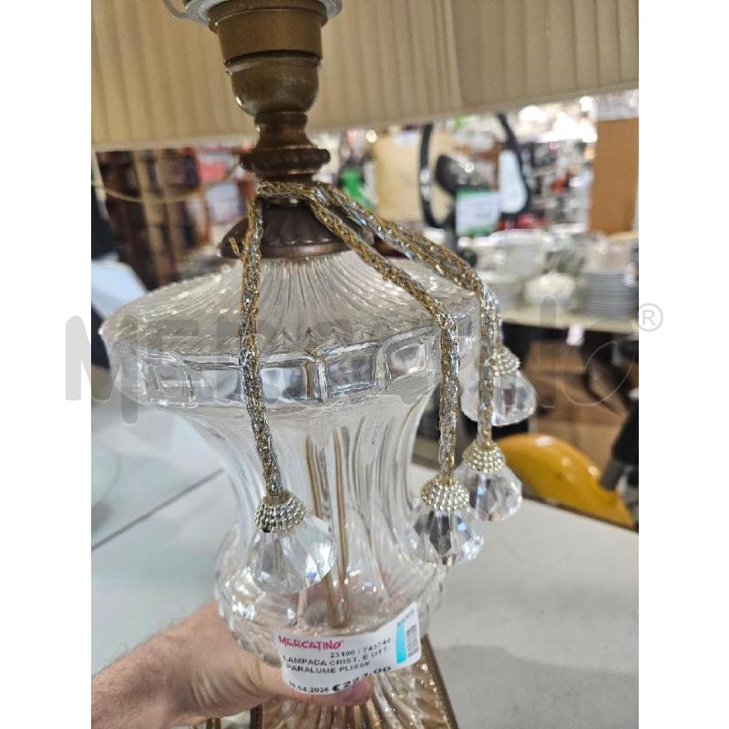 LAMPADA CRIST. E OTT. PARALUME PLISSETTATO 70CM DIFETTI | Mercatino dell'Usato Modena 4