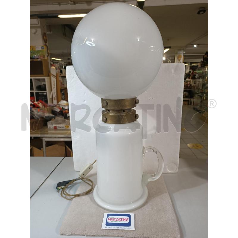 LAMPADA DOPPIA DA TAVOLO MURANO CON MANICO E OTT. | Mercatino dell'Usato Modena 1