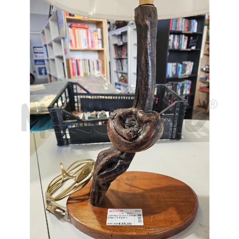 LAMPADA LEGNO TORTO PARALUME BIANCO | Mercatino dell'Usato Modena 2