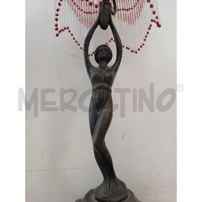 LAMPADA LIBERTY 60CM DONNA MET. PARALUME VETRO SATINATO PERLINE  | Mercatino dell'Usato Modena 2
