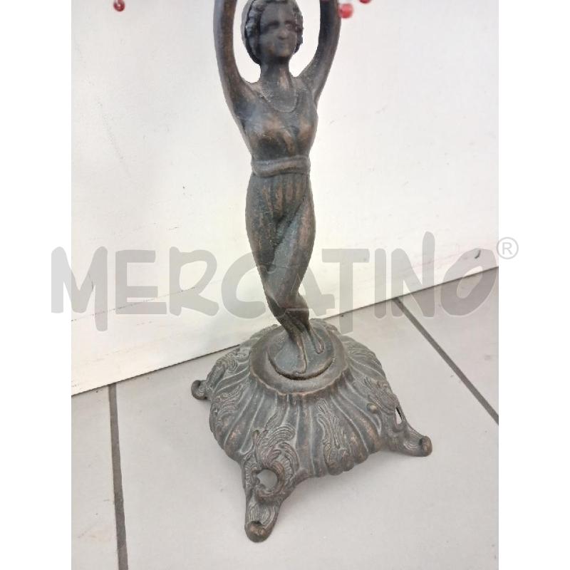 LAMPADA LIBERTY 60CM DONNA MET. PARALUME VETRO SATINATO PERLINE  | Mercatino dell'Usato Modena 3