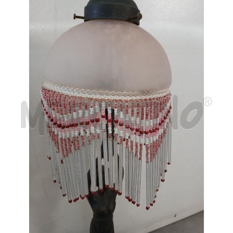 LAMPADA LIBERTY 60CM DONNA MET. PARALUME VETRO SATINATO PERLINE  | Mercatino dell'Usato Modena 4
