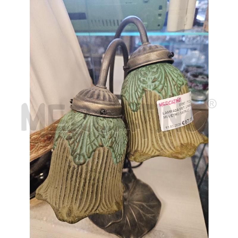 LAMPADA MET. 2 PARALUMI VETRO SATINATO NINFEE | Mercatino dell'Usato Modena 3