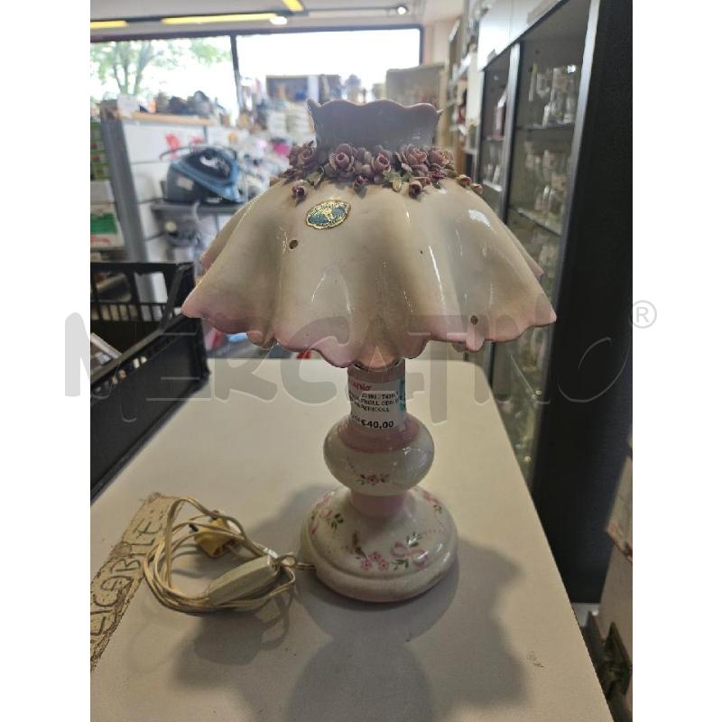 LAMPADA PRCLL CDM SBECCATURA REINCOLLATA FIORI ROSA  | Mercatino dell'Usato Modena 1