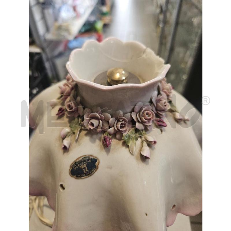 LAMPADA PRCLL CDM SBECCATURA REINCOLLATA FIORI ROSA  | Mercatino dell'Usato Modena 2