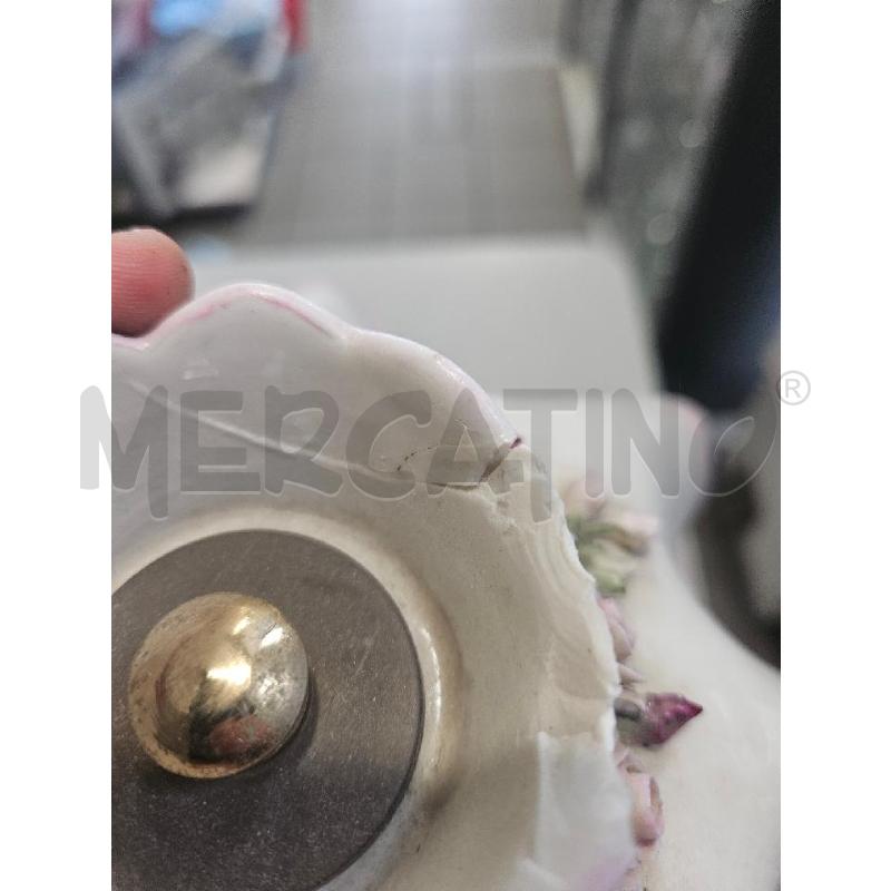 LAMPADA PRCLL CDM SBECCATURA REINCOLLATA FIORI ROSA  | Mercatino dell'Usato Modena 3