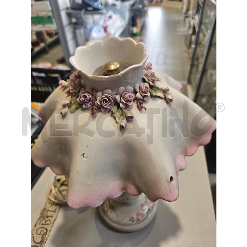 LAMPADA PRCLL CDM SBECCATURA REINCOLLATA FIORI ROSA  | Mercatino dell'Usato Modena 4