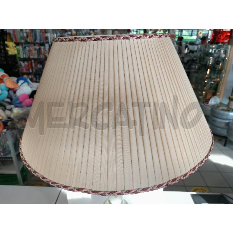 LAMPADA VETRO 80CM BASE LEGNO DORATO FESTONI DORATI | Mercatino dell'Usato Modena 4