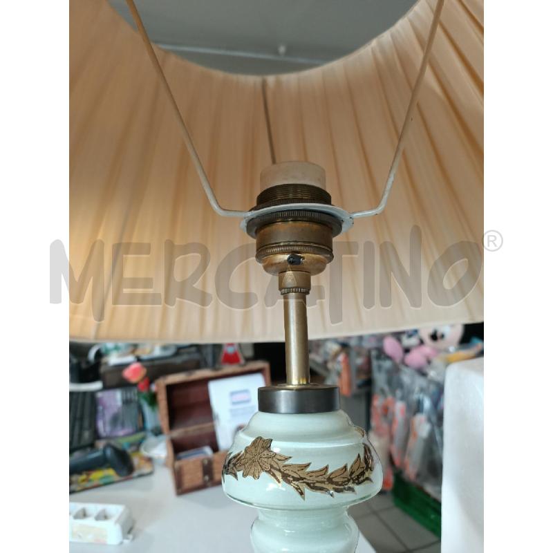 LAMPADA VETRO 80CM BASE LEGNO DORATO FESTONI DORATI | Mercatino dell'Usato Modena 5