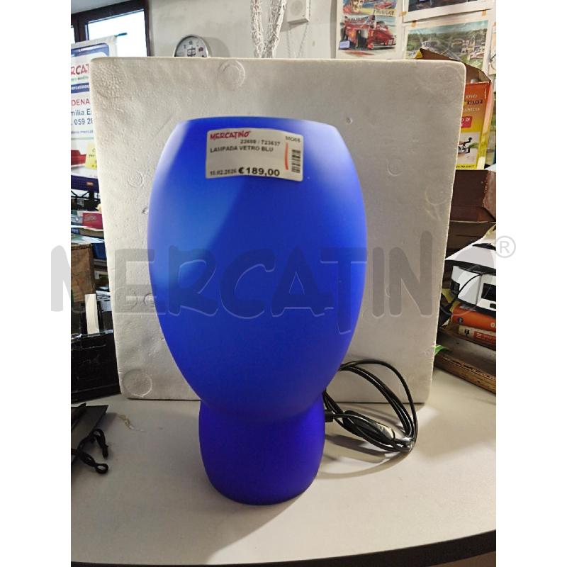 LAMPADA VETRO BLU | Mercatino dell'Usato Modena 1