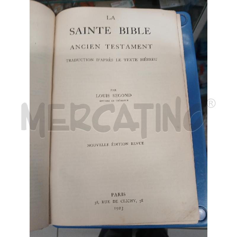 LA SAINTE BIBLE PARIS 1923 NOUVELLE EDITION REVUE - LIBRO | Mercatino dell'Usato Modena 2