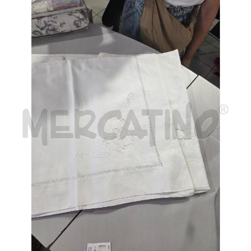 LENZUOLO MATRIMONIALE 2FEDERE CONTONE INTAGLIATO | Mercatino dell'Usato Modena 2